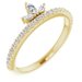 14K Yellow 1/3 CTW Natural Diamond Stackable Crown Ring   